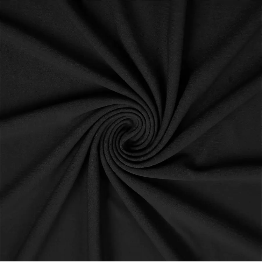 1 Yard Black Nylon Spandex Fabric, 59 Inch Wide