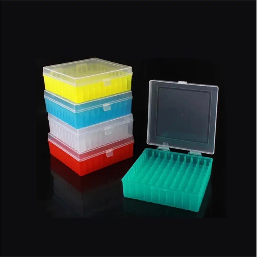 100 Holes Laboratory Tube Box Rack for 2ml 1.5ml 1.8ml(Blue)