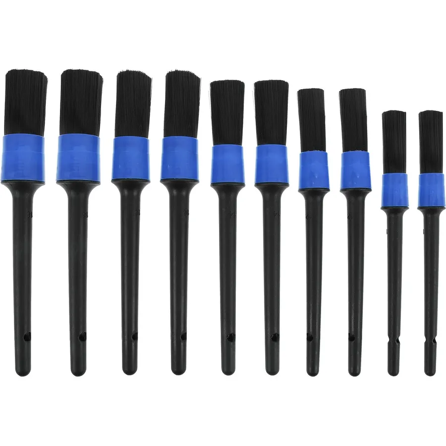 10pcs Automotive Cleaning Brush Kit, Car Detailing Brushes Set Blue