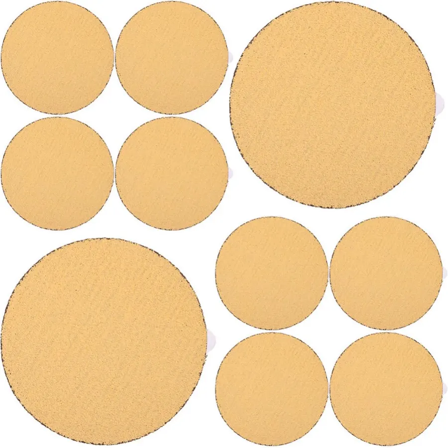 10pcs Inch 100 Grit Adhesive Sanding Discs Orange Sandpaper Circles