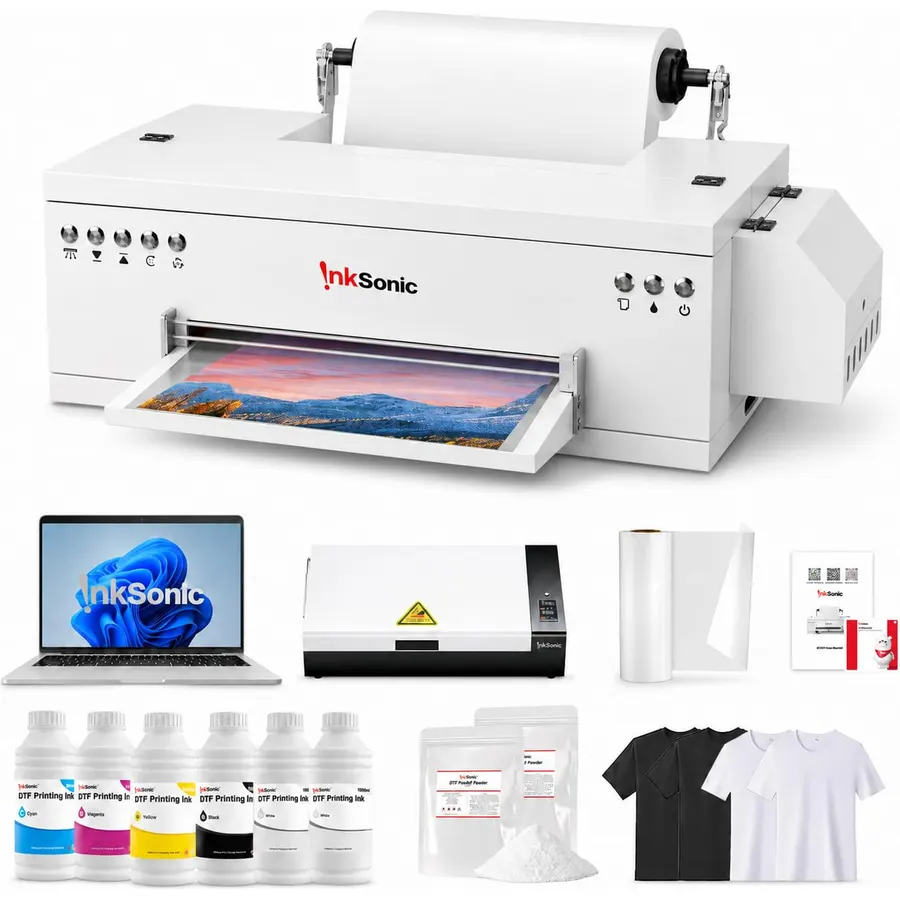 13" L1800 DTF Printer with Oven & Laptop Bundle for Custom Apparel