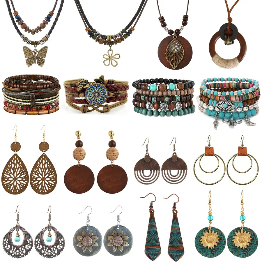 16pcs Western Jewelry For Women Boho Jewelry For Women Bohemian Set