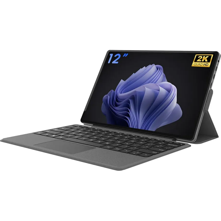 2-in-1 Laptop Tablet, 12” 2K FHD IPS Touchscreen, 12GB RAM 512GB Storage