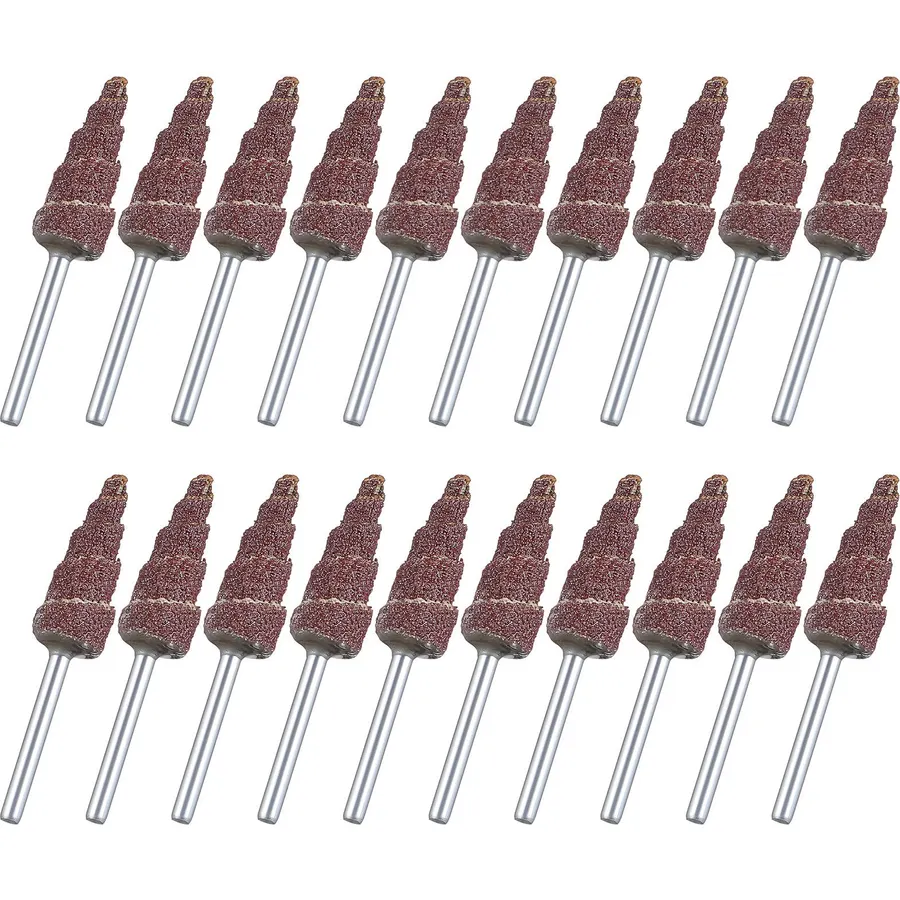 20pcs Cone Shape Flap Wheel Sanding Deburring Tool for Metal Grinding