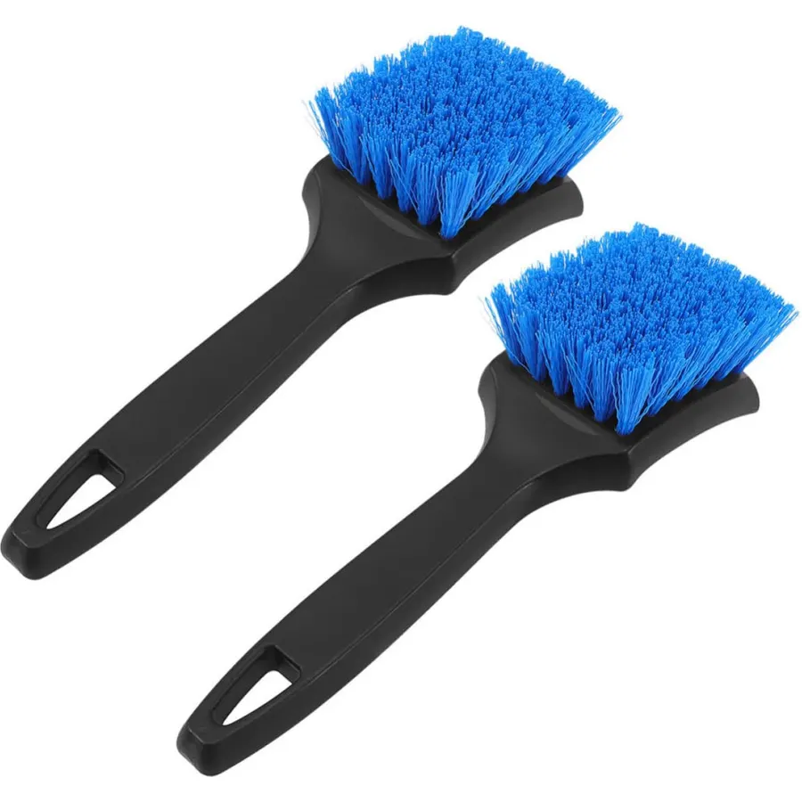 2pcs Car Tire Cleaning Brush, Portable Plastic Wheel Rim Detailer Tool