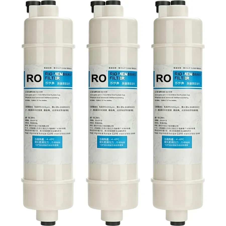 3-Pack 10-Inch RO Reverse Osmosis Membrane Cartridge, 0.0001 Micron, 1/4" Quick-Connect,Replacement Filters for Under-Sink and Whole-House Water Purification Systems