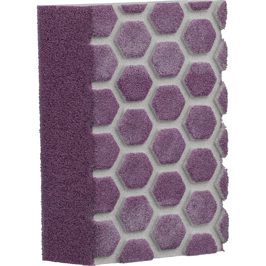 3M Pro Grade Precision 3-in-1 Sanding Sponge, 180 Grit Medium, 2 Sponges, Washable & Reusable, for Wood, Metal, Drywall, and Paint Prep – Flexible Foam, Contoured, Angled, Flat