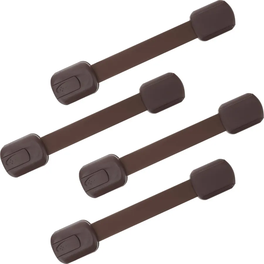 4pcs Proofing Cabinet Locks Self Adhesive Safety Straps for Doors