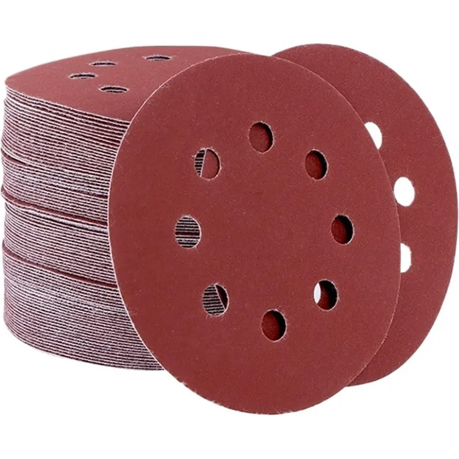 5/10/100pcs 5" 125mm 8 Hole Hook Loop Sanding Discs Sandpaper Pads Set 60Grits ~ 2000Grits Sander Disc Abrasive Polishing Tools(2000 Grits,5pcs)
