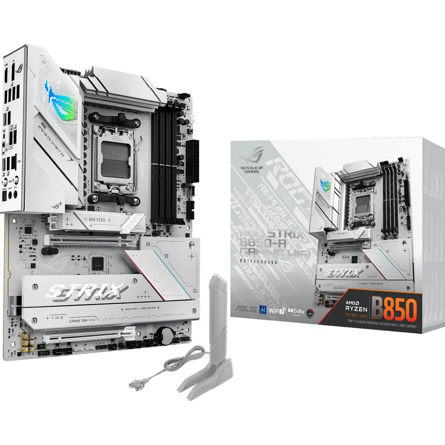 ASUS ROG Strix B850-A Gaming WiFi R2 AMD AM5 B850 ATX Motherboard with 14+2+1 Power Stages, DDR5 Support with AEMP, WiFi 7, 4X M.2, PCIe 5.0 x16, USB 20Gbps Type-C, ASUS AI Advisor, AI Networking II