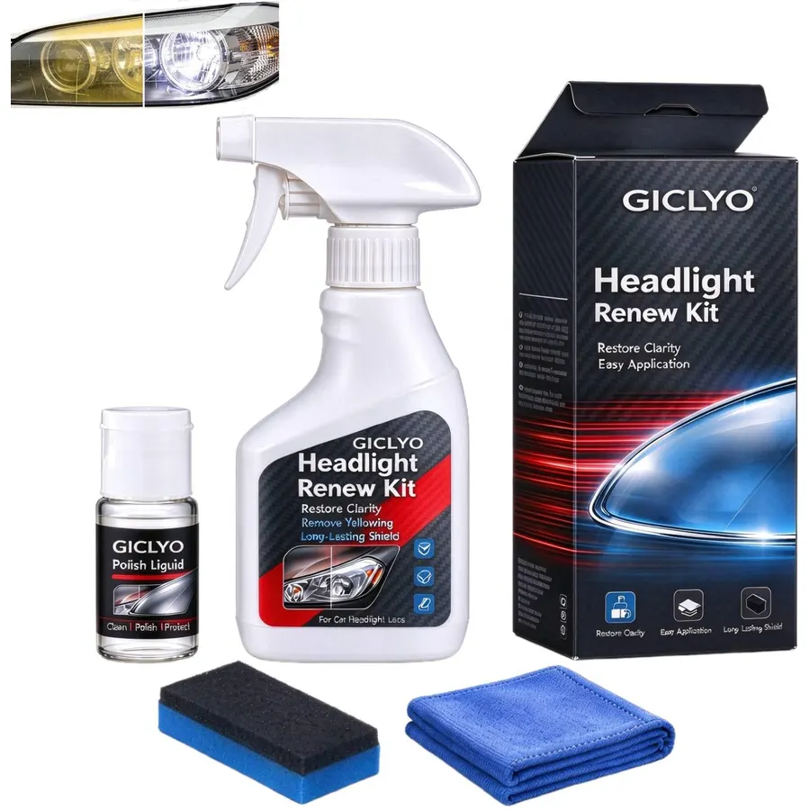 Automotive Headlamp Restoration Fluid Kit, Car Headlight Restoration Kit