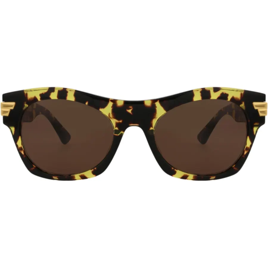 Bottega Veneta Square/Rectangle Sunglasses Havana Havana Brown Luxury Eyewear Made In Japan Acetate Frame Designer Fashion for Everyday Luxury