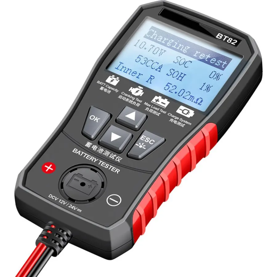 Bt82 12v 24v Automotive Battery Load Tester Flashlight