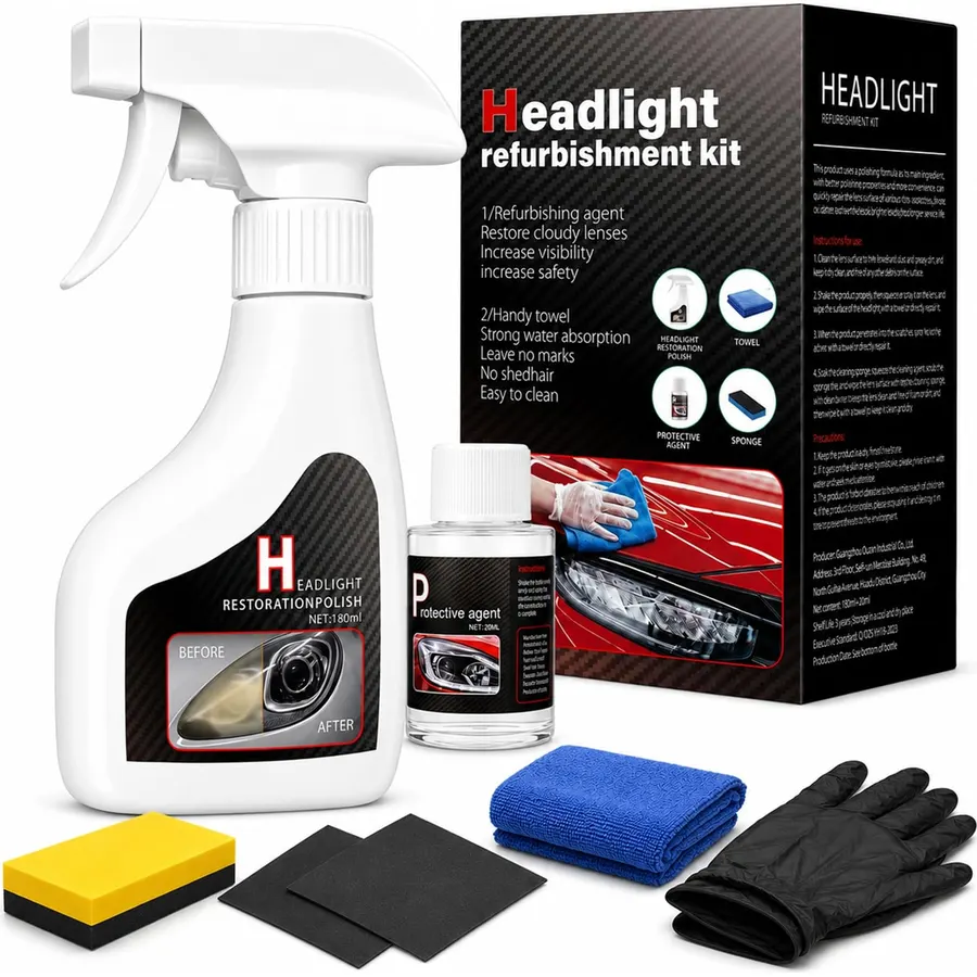 Car Headlight Restoration Kit: Restores Clarity for Cars Trucks and RVs