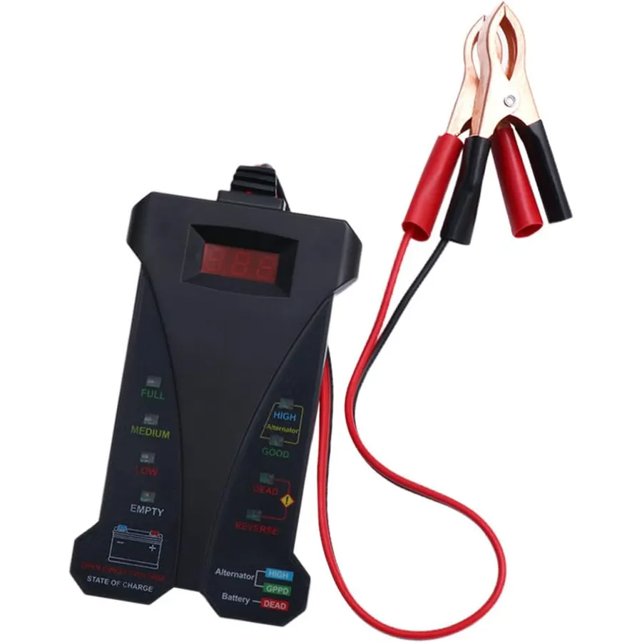Digital Car Battery Tester Voltmeter Alternator Charging System Analyzer