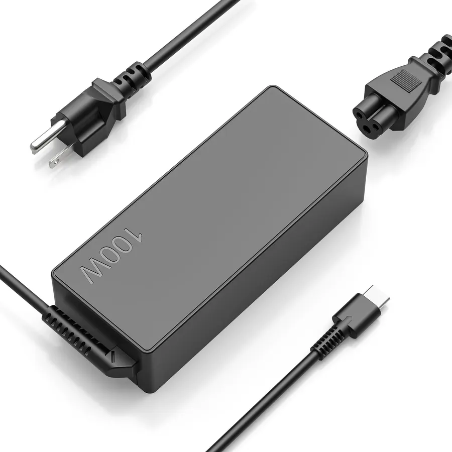 DJW 100W USB C Laptop Charger Compatible with Lenovo Thinkpad Yoga Chromebook,Mac Book 16,15,14, 13 Inch,iPad Pro,Asus,Dell,HP,Acer,Samsung,Google All USB Type C Devices AC Power Adapter