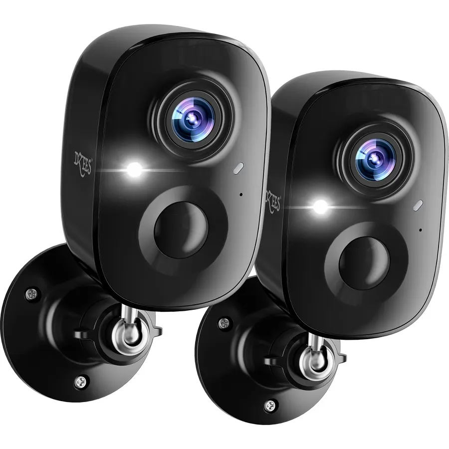ZUMIMALL Security Cameras Wireless Outdoor with Magnetic Mount, No-Drill Installation, 2K Battery Powered Cameras for Home Security Indoor, 2.4G WiFi, Color Night Vision/130° View/AI Detection/Alexa