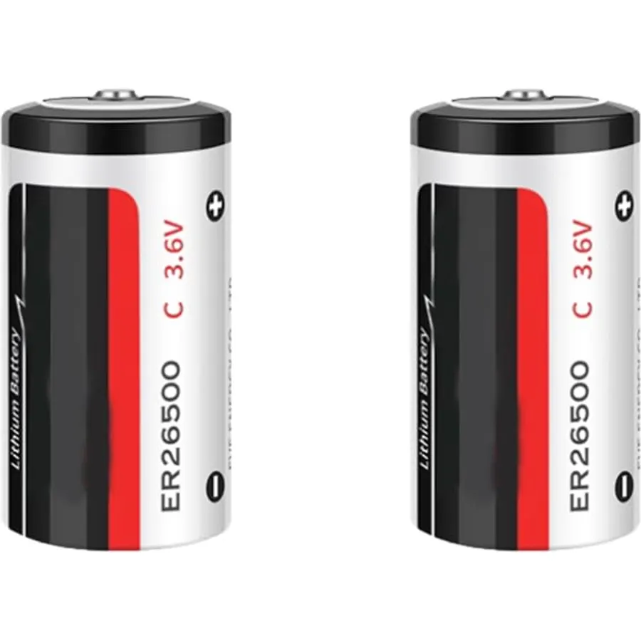 (2-Pack) ER26500 3.6V 8500mAh C Size Non-Rechargeable Lithium Battery