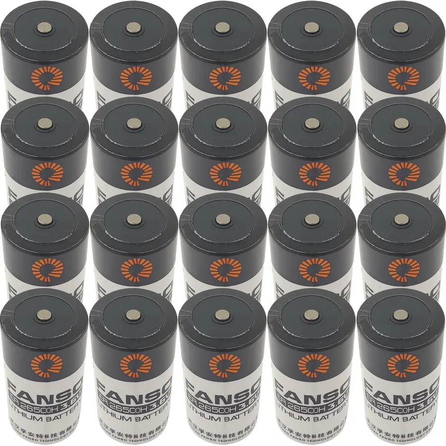 (20PCS/Set) ER26500H ER26500 3.6V 8500mAh Size C Lithium Battery Replacement for Automobile Tire Pressure Monitor, Electricity Meter Battery