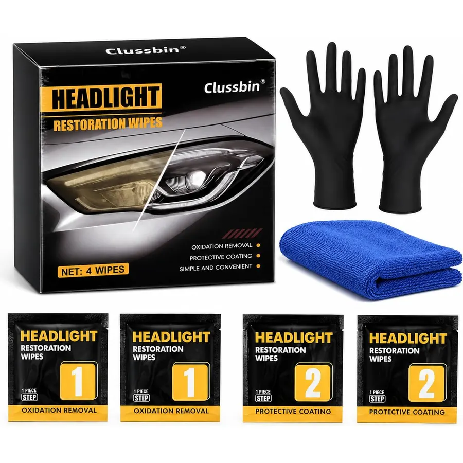 Headlight Restoration Kit, 1Pcs Headlight Cleaner and Restorer Kit with Car Headlight Cleaner for Cloudy Yellowed Headlights