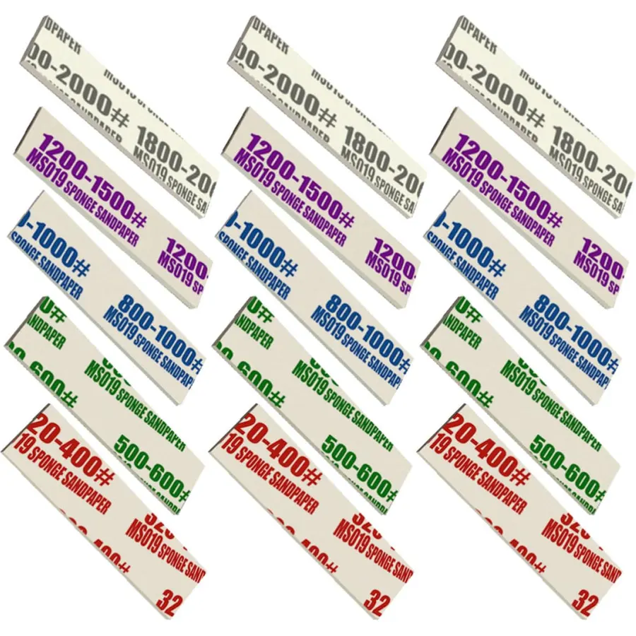 Model Sanding Sponge Pads Set 50pcs for Precision Plastic Finishing