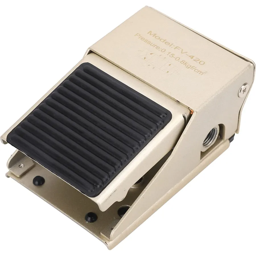 Pneumatic Foot Pedal Valve Durable Aluminum Alloy 2 Position 4 Way FV420 for Automation Accessories