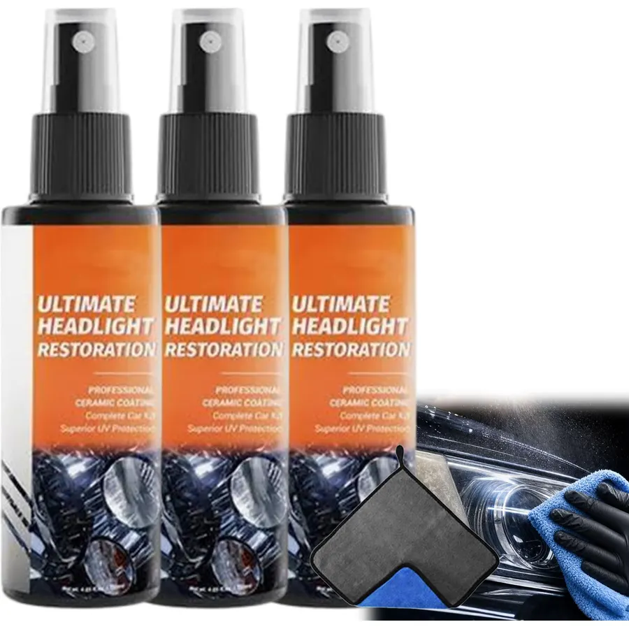 Professional Headlight Restoration Spray Kit, 120ml Headlight Repair Spray