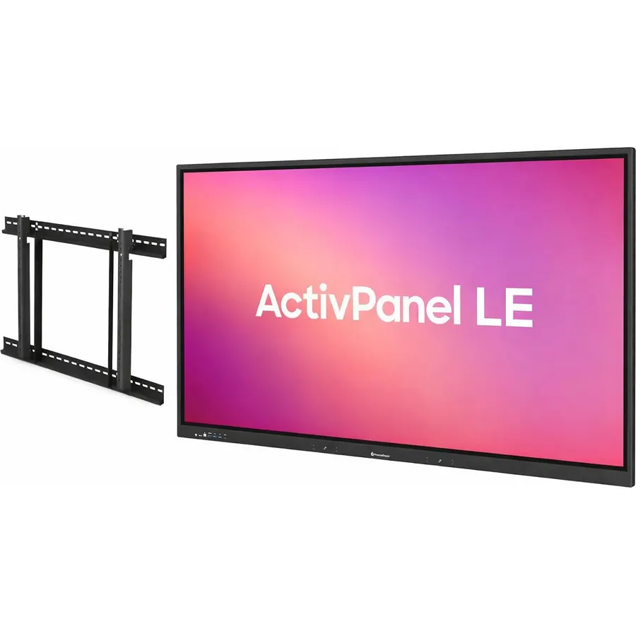 Promethean ActivPanel LE 65” Digital Whiteboard + Wall Mount, 4K UHD, Interactive Display, Android OS, EDLA Certified, 3 Year Onsite Support