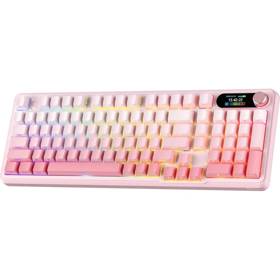 RK ROYAL KLUDGE S98 Wireless Mechanical Keyboard with TFT Screen & Knob