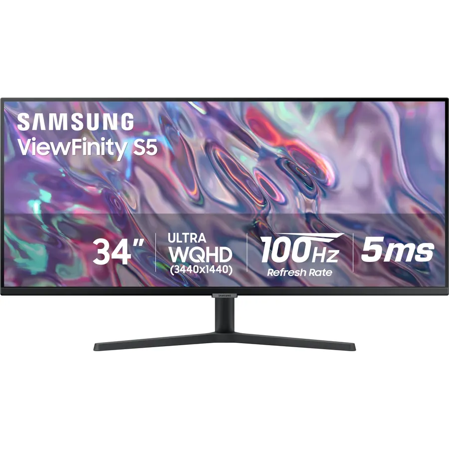 SAMSUNG 34-inch ViewFinity S50GC Series Ultra-WQHD Monitor, 100Hz, 5ms, HDR10, AMD FreeSync, Eye Care, Borderless Design, PIP, PBP