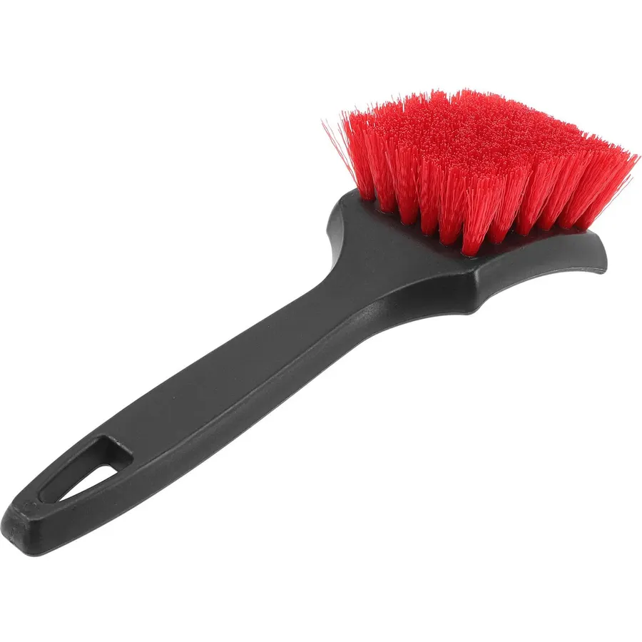 Short Handle Car Tire Cleaner Brush with Dense PP Bristles for Wheel Rims